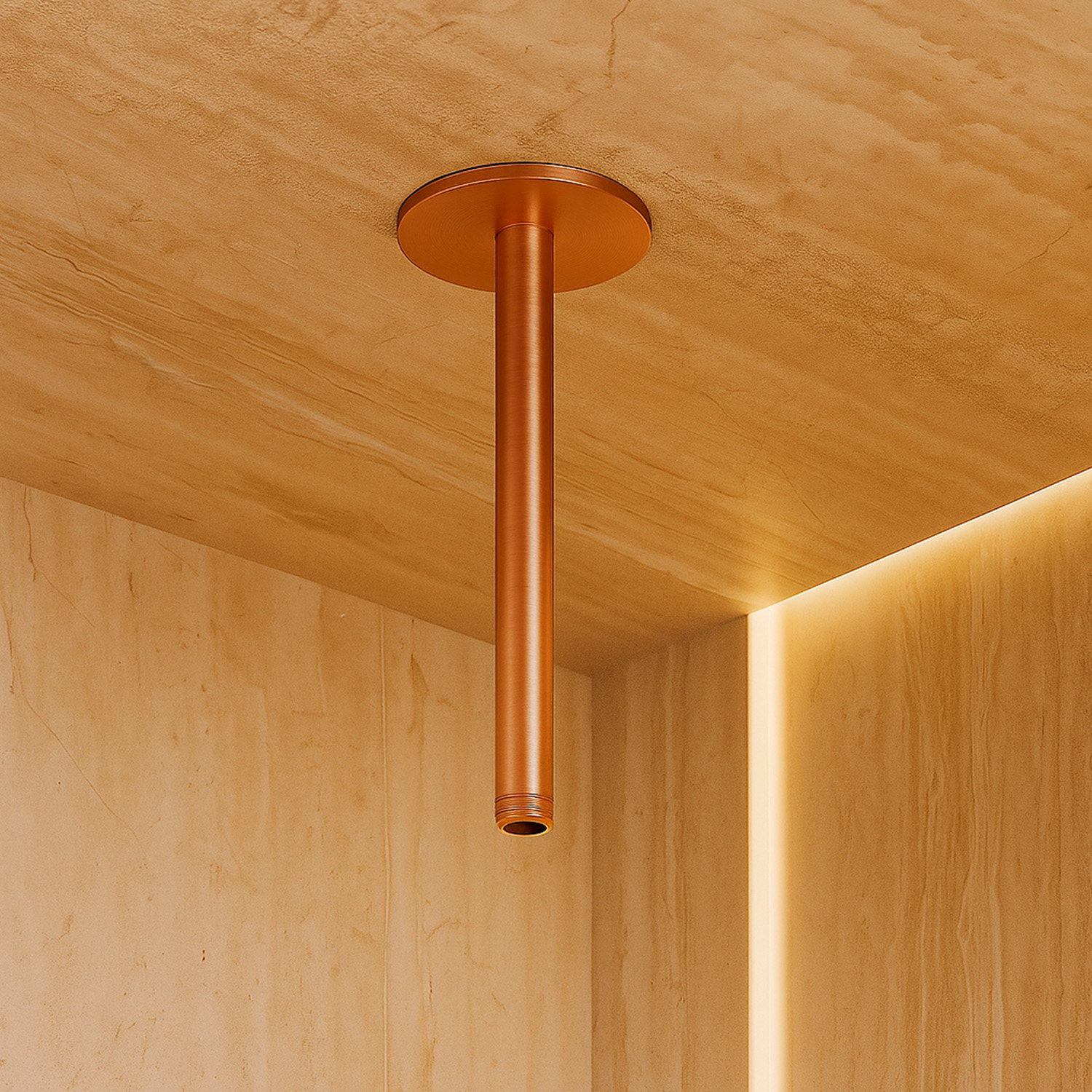 BRACCIO-DOCCIA-SOFFITTO-LEVANTE-LUNGO-ORO-ROSA-ambientata BRACCIO-DOCCIA-SOFFITTO-LEVANTE-LUNGO-ORO-ROSA