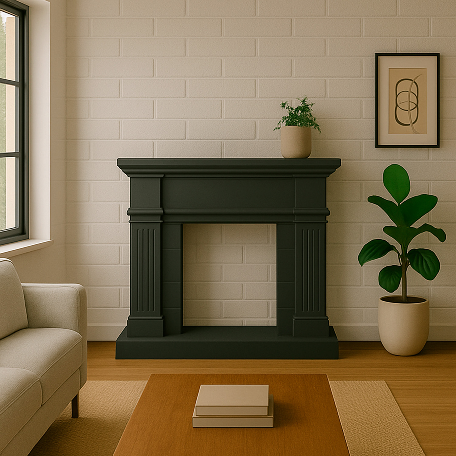 CORNICE-CAMINO-CALDERA-GRIGIO-ambientata - SINED | Douches de piscine | Chaises longues de jardin | Cheminées électriques | Radiateurs infrarouges